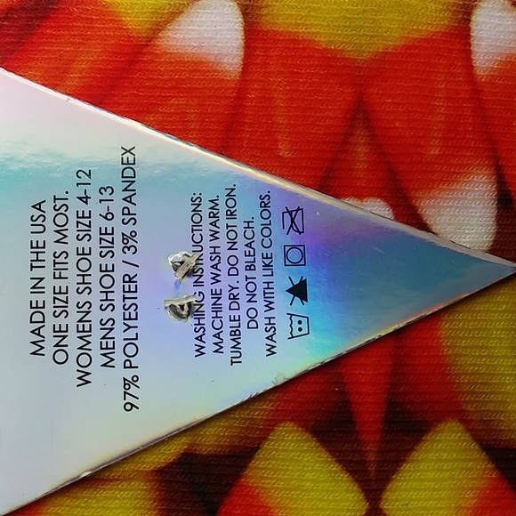 Living Royal Crew Shocks Unisex Candy Corn Print Halloween - Picture 5 of 5